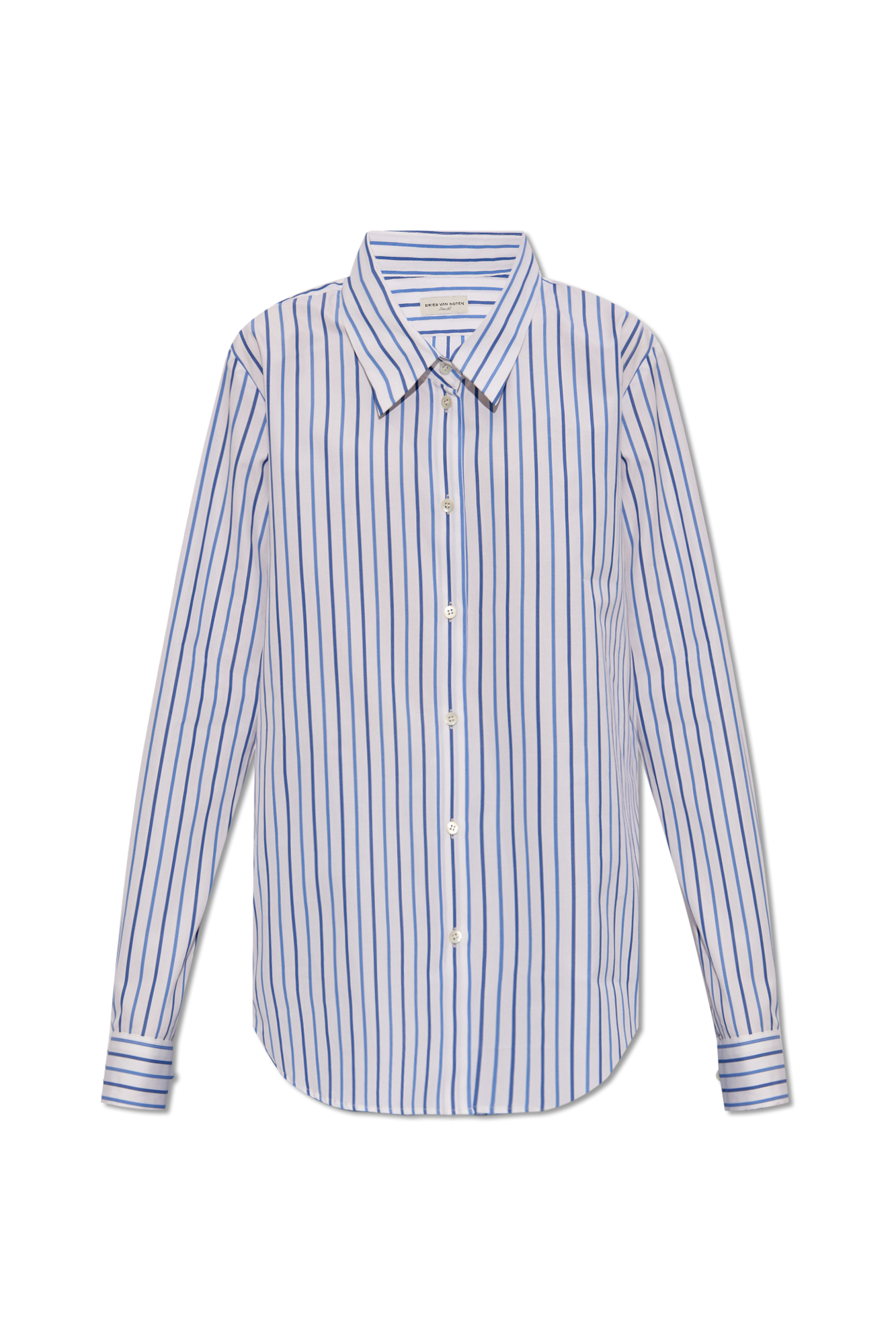 Dries van noten stripe shirt blue 48身幅50